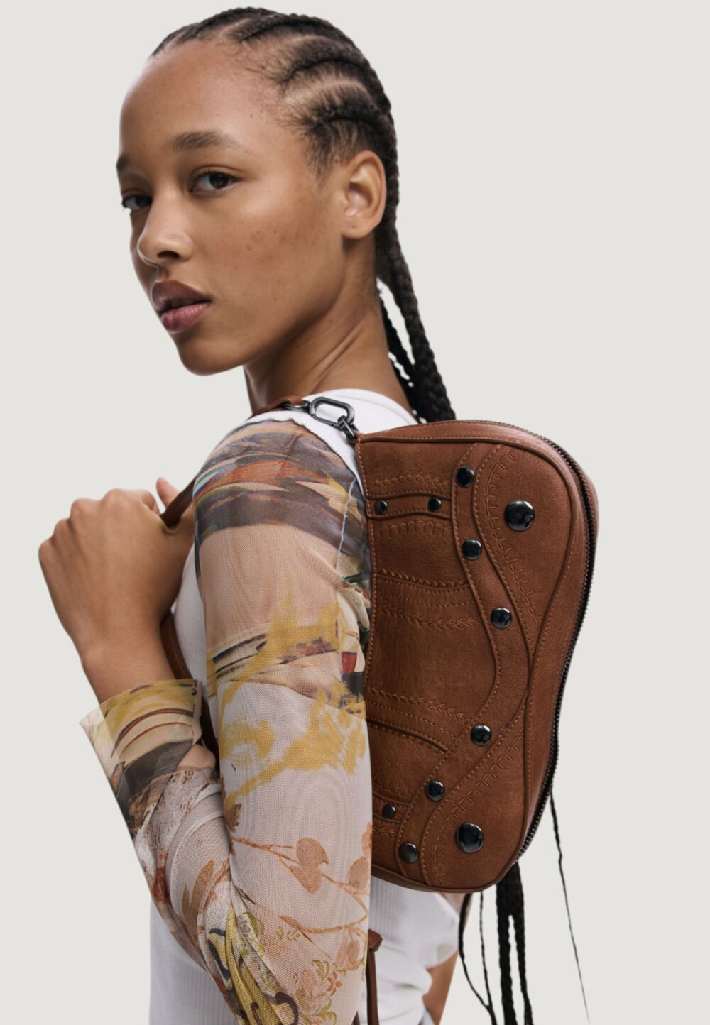 Borsa Desigual BAG_EMBRO PATCH ALSACIA C Beige - Foto 4