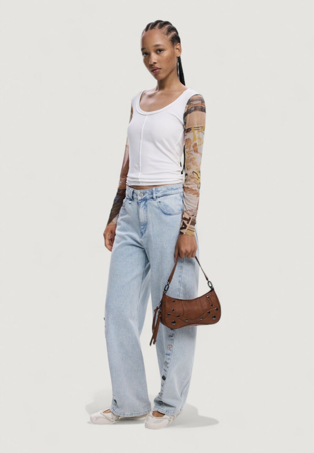 Borsa Desigual BAG_EMBRO PATCH ALSACIA C Beige - Foto 5