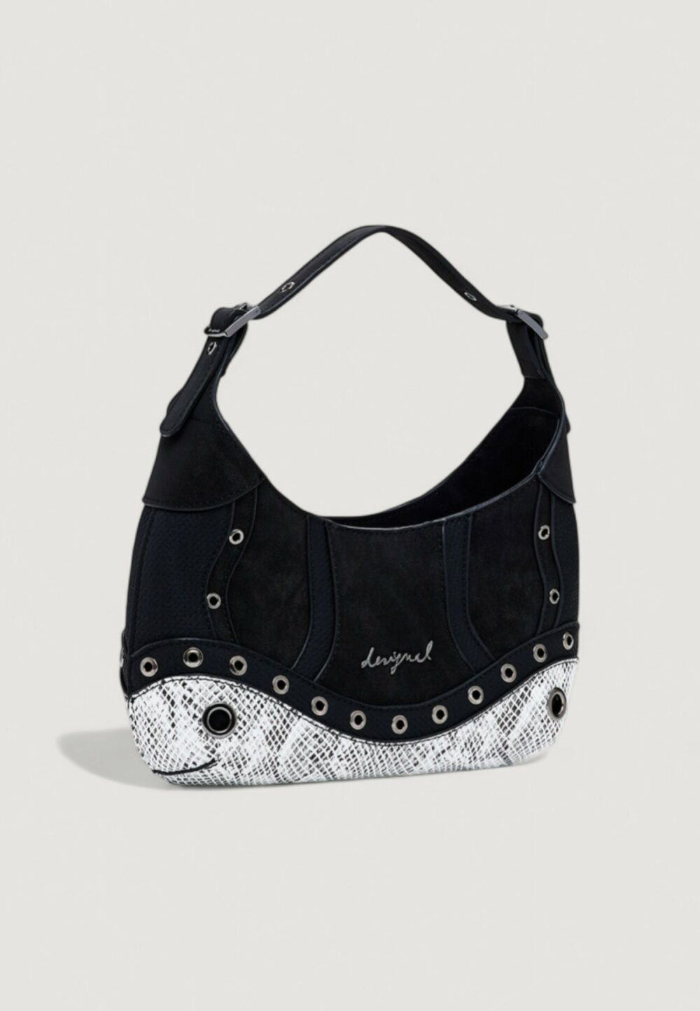 Borsa Desigual BAG_SNAKE PATCH HAITI Nero - Foto 2