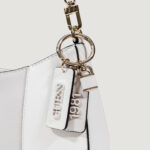 Borsa Guess NOELLE II TOP ZIP SHOULDER BAG Bianco - Grigio - Foto 4
