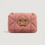 Borsa Love Moschino EMBOSSED VELOUR Rosa Antico - Foto 1