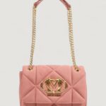 Borsa Love Moschino EMBOSSED VELOUR Rosa Antico - Foto 3