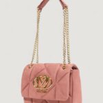Borsa Love Moschino EMBOSSED VELOUR Rosa Antico - Foto 2