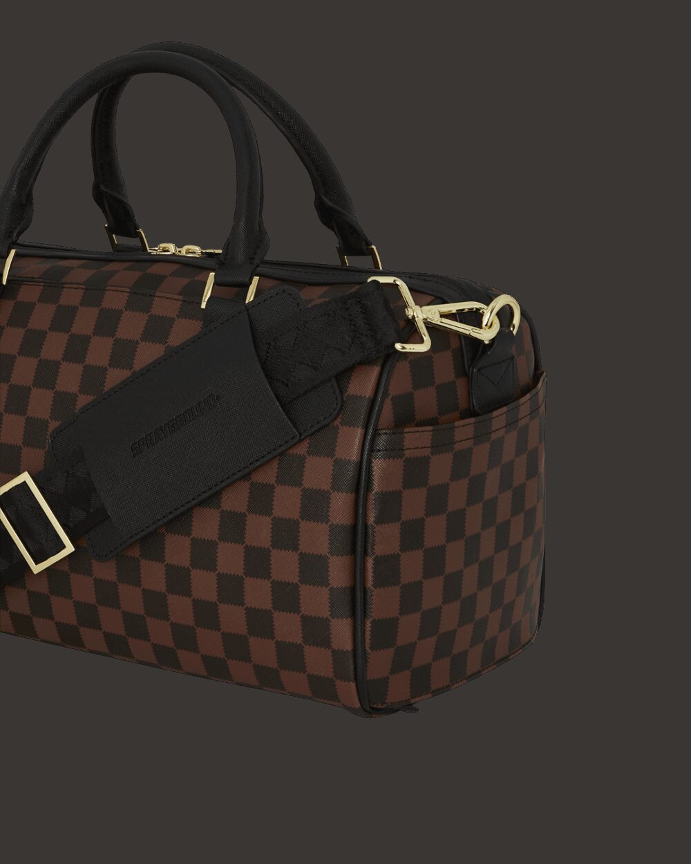 Borsa Sprayground SAWTOOTH SHARKS IN PARIS MINI DUFFLE Marrone - Foto 5