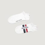 Calzini corti Tommy Hilfiger SNEAKER 2P HILFIGER TAB Bianco - Foto 3