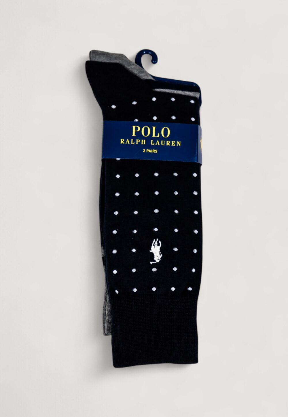 Calzini Lunghi Ralph Lauren DOT STRIPE-CREW-2 PACK Blu - Foto 1