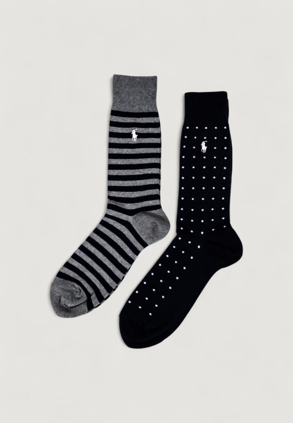 Calzini Lunghi Ralph Lauren DOT STRIPE-CREW-2 PACK Blu - Foto 2