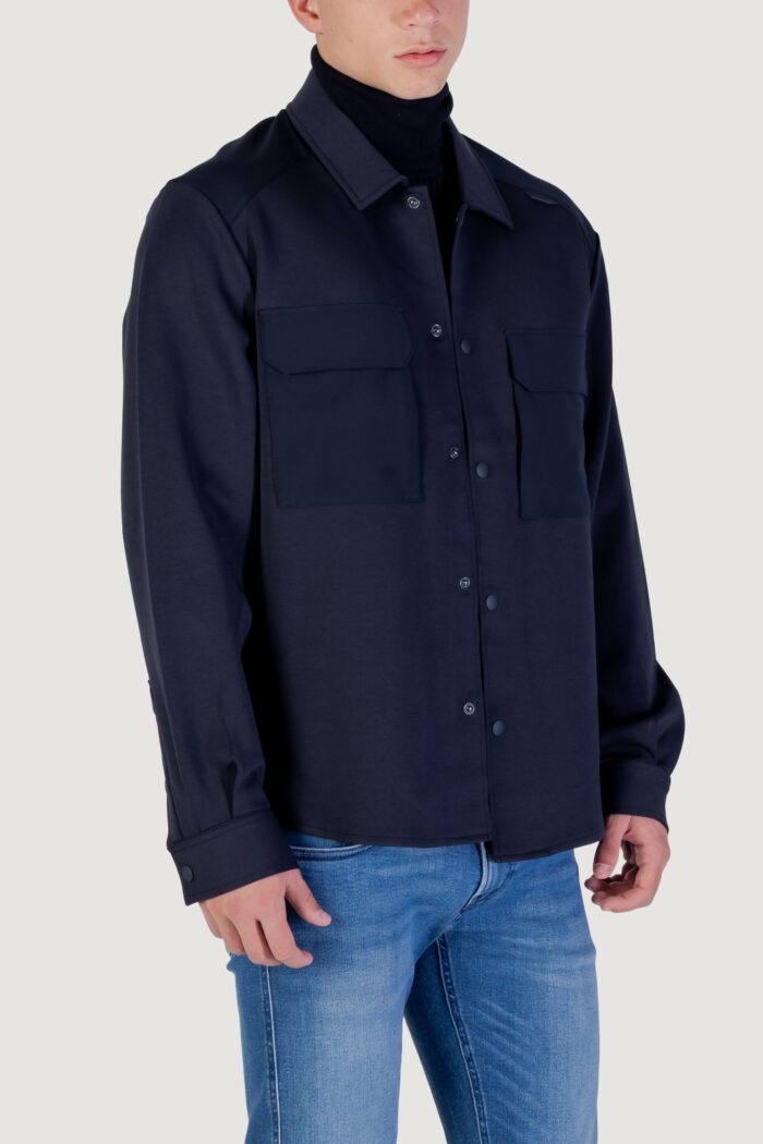 Camicia manica lunga Antony Morato Regular fit Blu marine – MMSL00771-FA150168