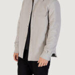 Camicia manica lunga Antony Morato REGULAR FIT WITH LOGOED METAL BADGE Grigio Chiaro - Foto 2