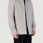 Camicia manica lunga Antony Morato REGULAR FIT WITH LOGOED METAL BADGE Grigio Chiaro - Foto 3