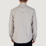 Camicia manica lunga Antony Morato REGULAR FIT WITH LOGOED METAL BADGE Grigio Chiaro - Foto 4