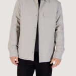 Camicia manica lunga Antony Morato REGULAR FIT WITH LOGOED METAL BADGE Grigio Chiaro - Foto 5