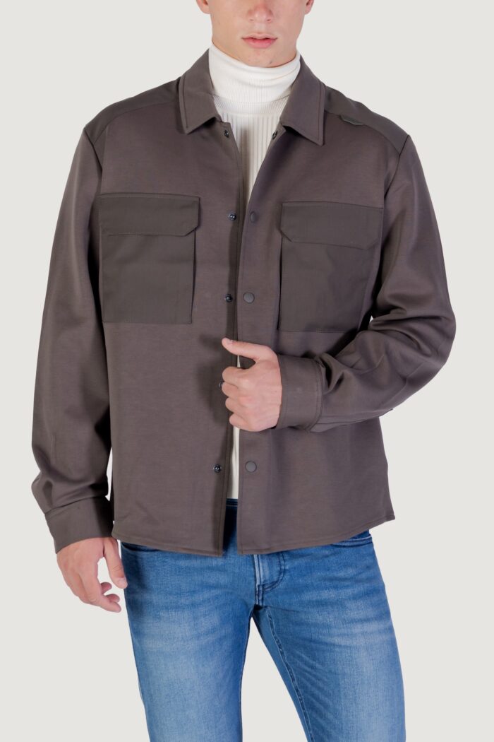 Camicia manica lunga Antony Morato Regular fit Verde Scuro – MMSL00771-FA150168