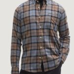 Camicia manica lunga Barbour PORTDOWN TAILORED SHIRT Beige - Foto 1