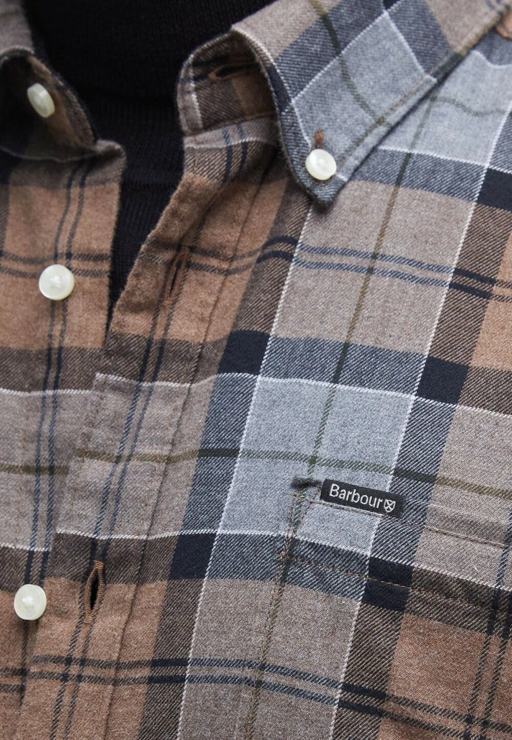Camicia manica lunga Barbour PORTDOWN TAILORED SHIRT Beige - Foto 3