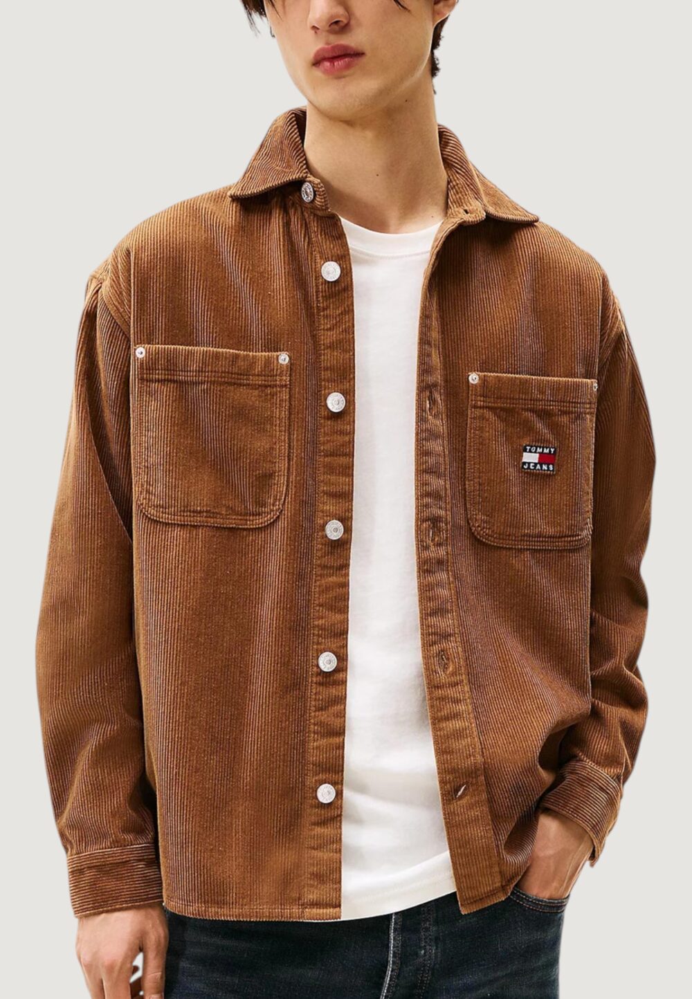 Camicia manica lunga Tommy Hilfiger Jeans TJM RLX WASHED CORD Beige scuro - Foto 1