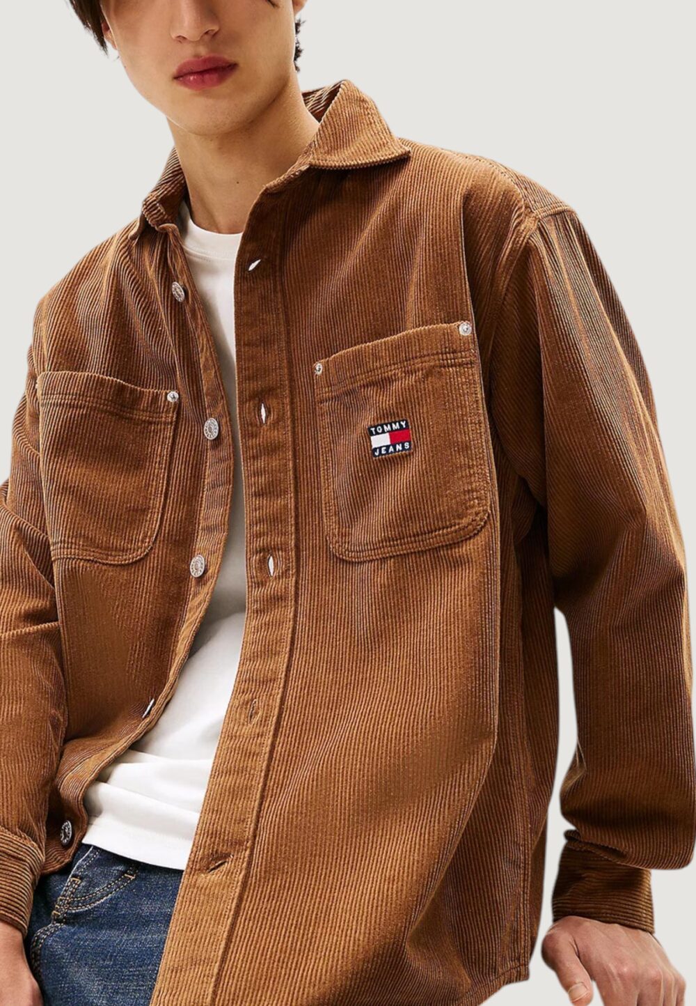 Camicia manica lunga Tommy Hilfiger Jeans TJM RLX WASHED CORD Beige scuro - Foto 3