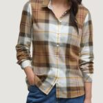 Camicia manica lunga Barbour BREDON SHIRT Beige scuro - Foto 1