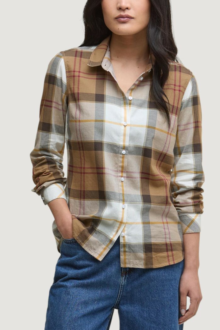 Camicia manica lunga Barbour BREDON SHIRT Beige scuro
