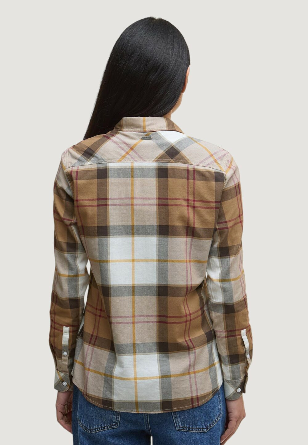 Camicia manica lunga Barbour BREDON SHIRT Beige scuro - Foto 4