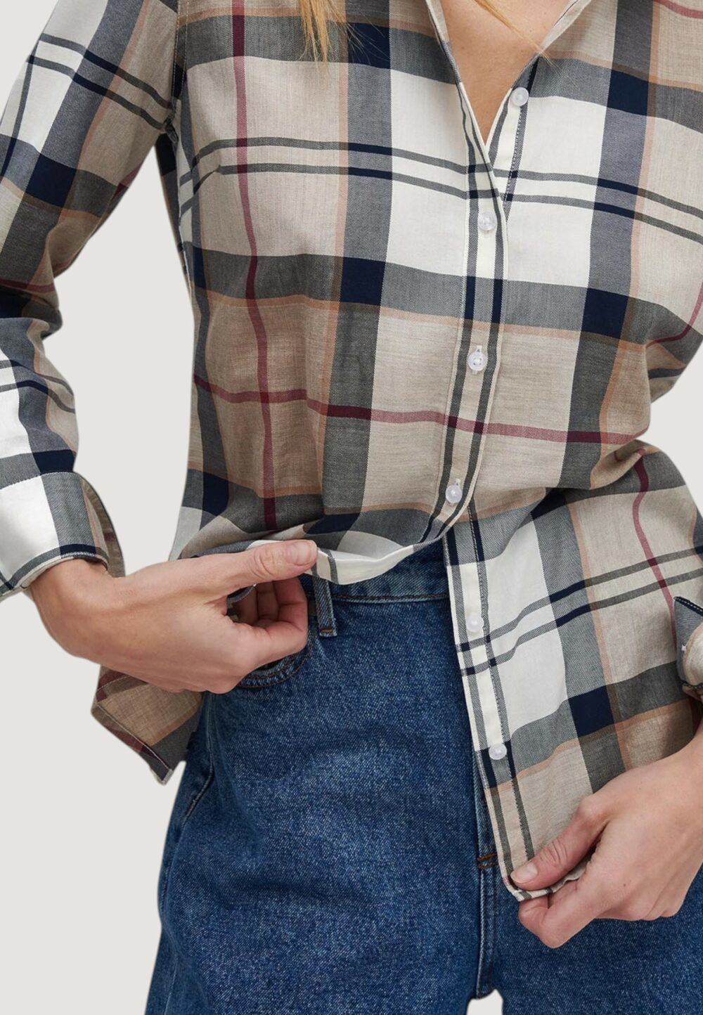 Camicia manica lunga Barbour BREDON SHIRT Blu - Foto 2