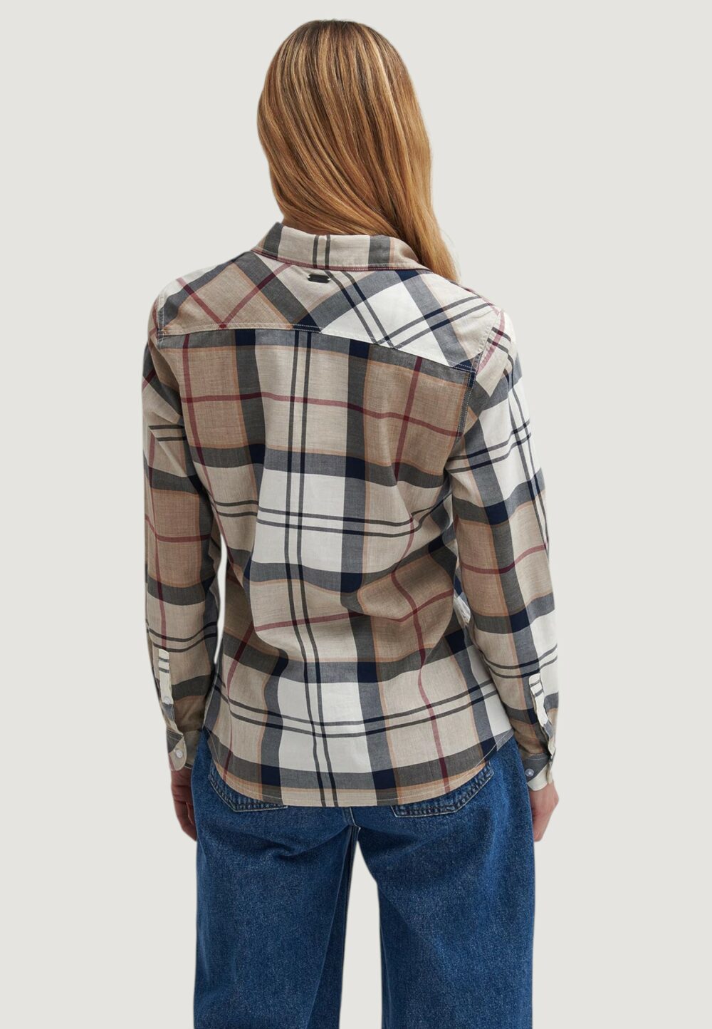 Camicia manica lunga Barbour BREDON SHIRT Blu - Foto 3