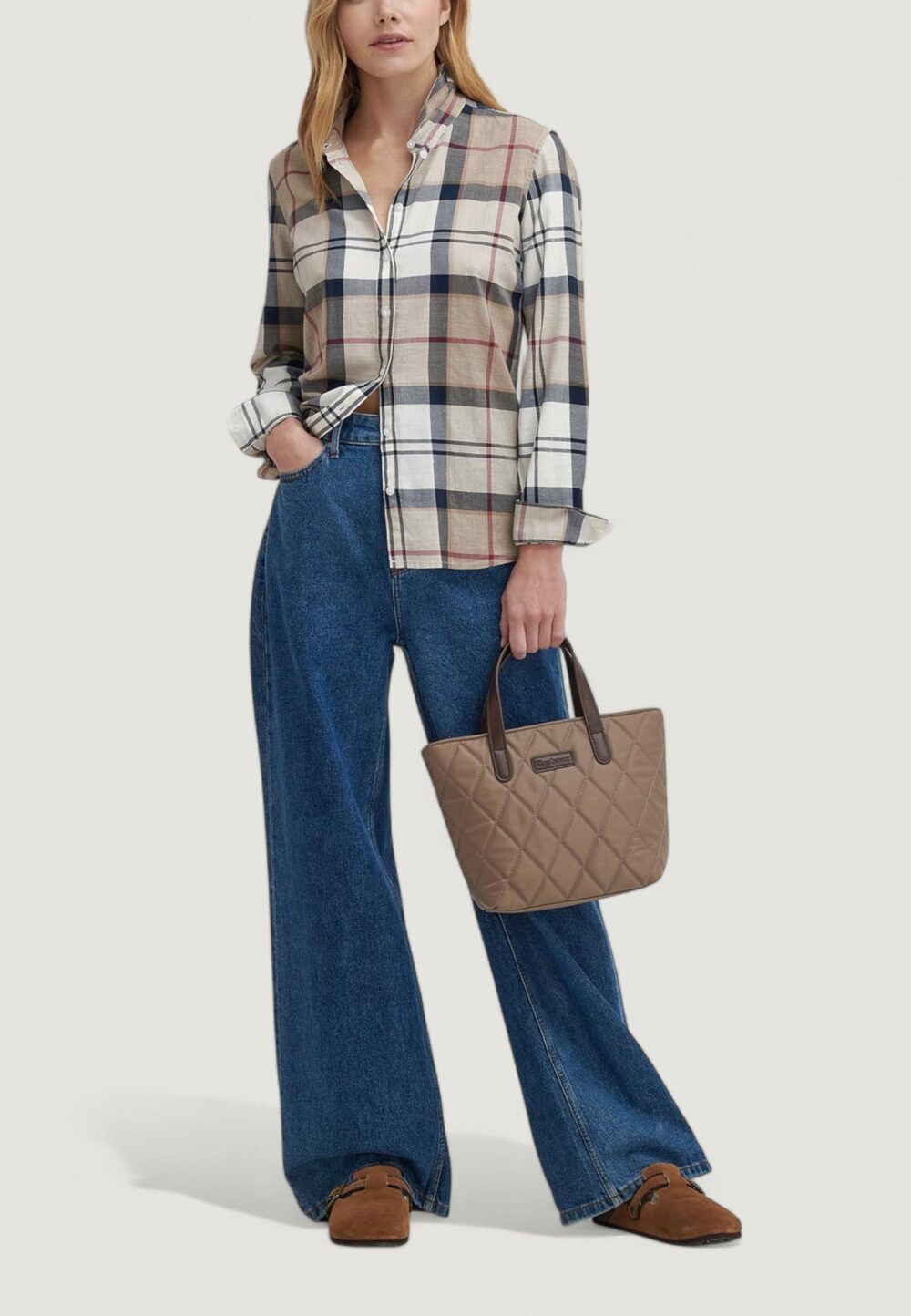 Camicia manica lunga Barbour BREDON SHIRT Blu - Foto 4