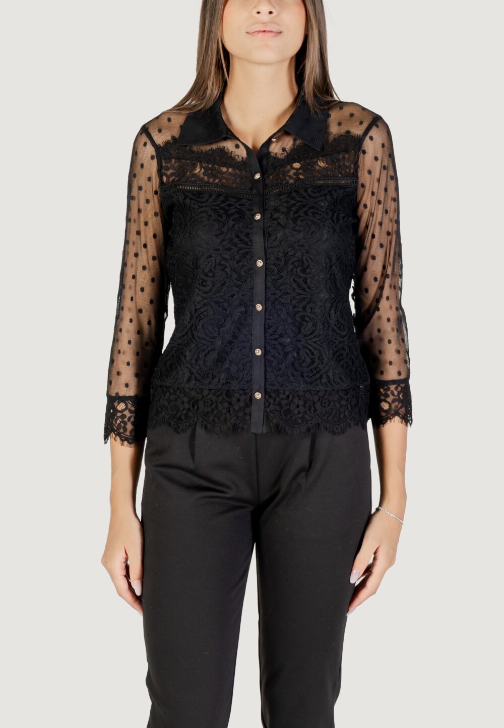 Camicia manica lunga Morgan De Toi  Nero - Foto 5