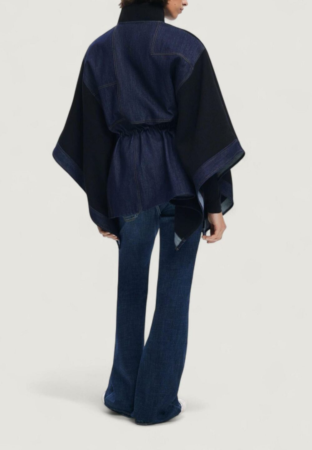Mantella Desigual PONCHO_DENIM ALDAMA Nero - Foto 4
