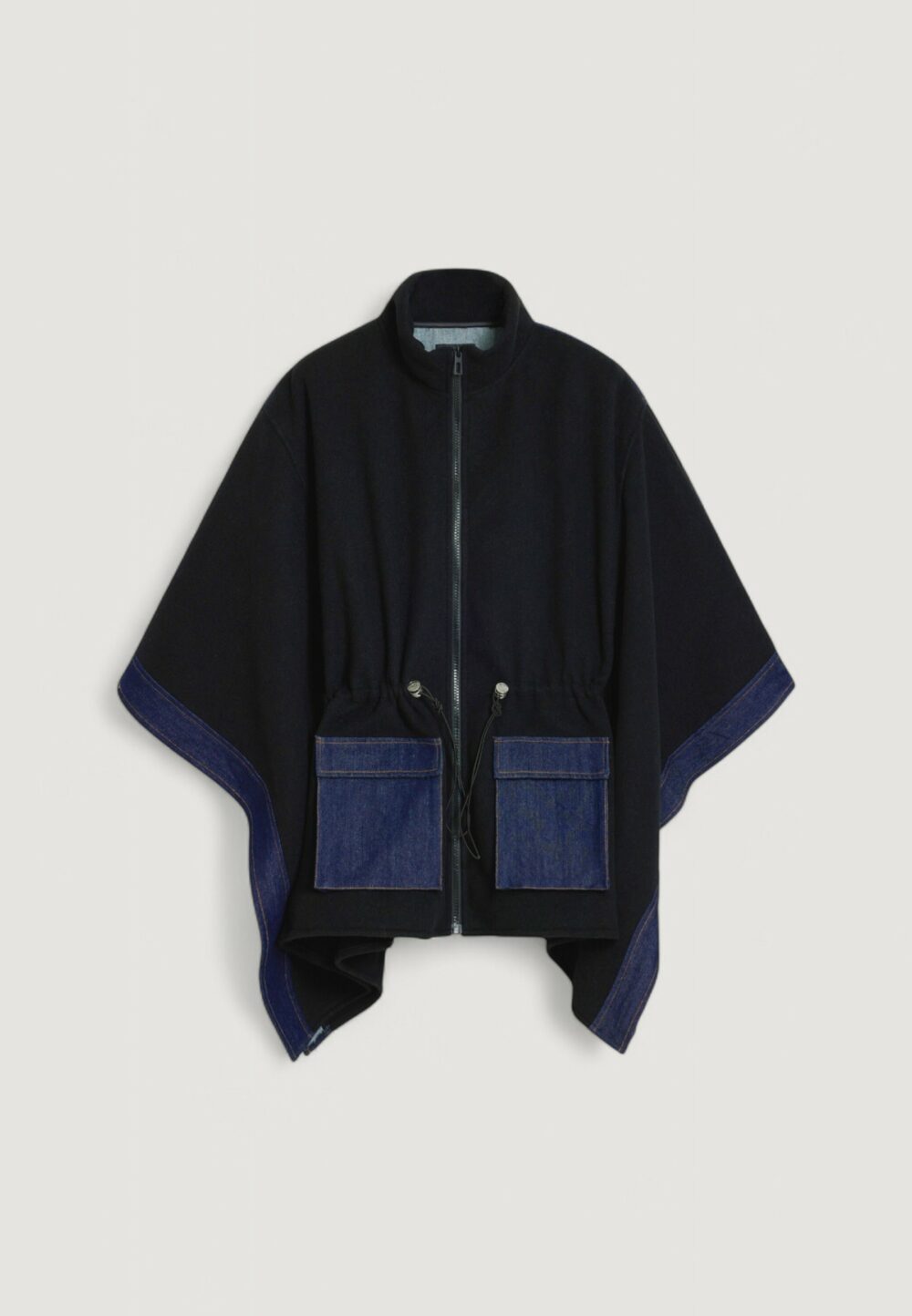 Mantella Desigual PONCHO_DENIM ALDAMA Nero - Foto 5