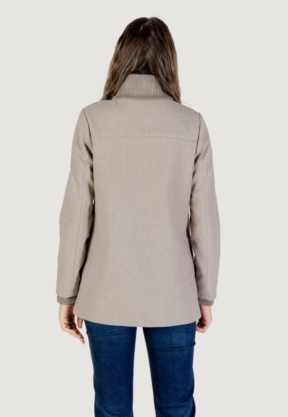 Cappotto Street One Short Coat W. Knit Details Grigio - Foto 4