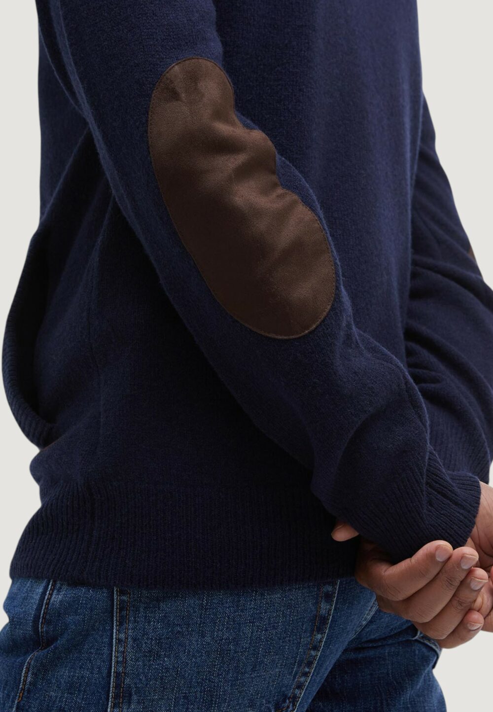 Cardigan Barbour ESSENTIAL PATCH ZIP THROUGH Blue scuro - Foto 2