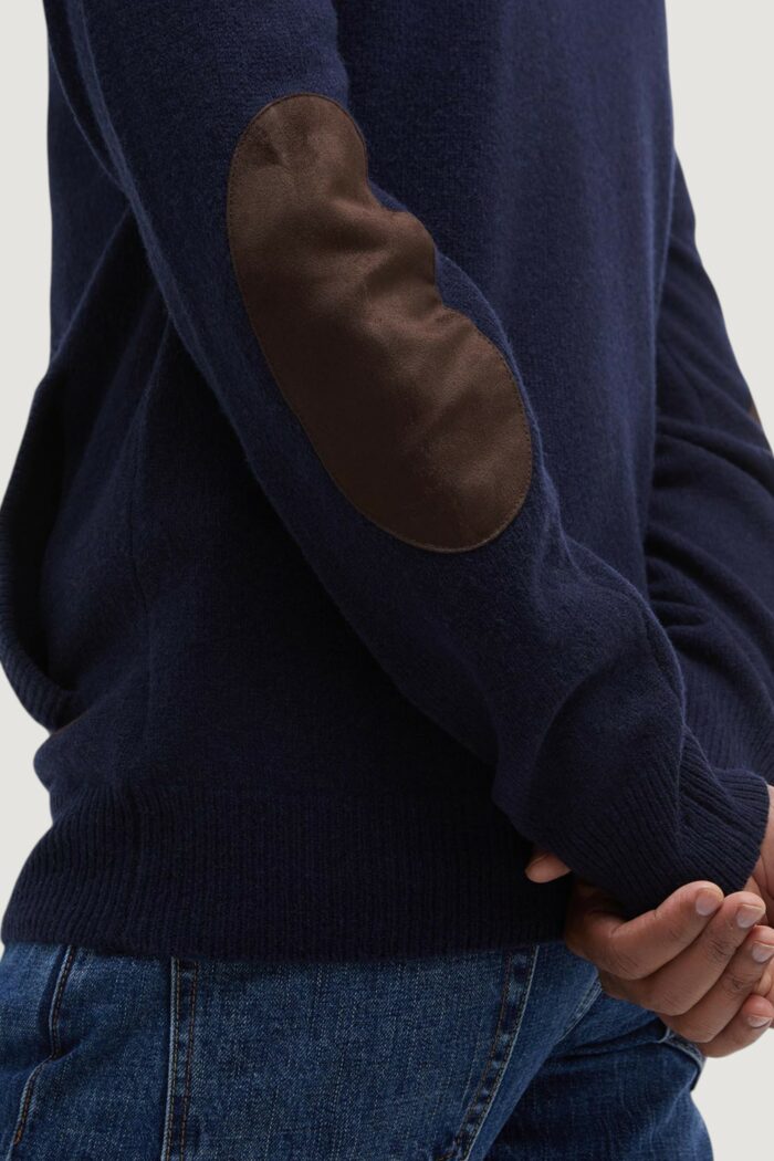 Cardigan Barbour ESSENTIAL PATCH ZIP THROUGH Blue scuro