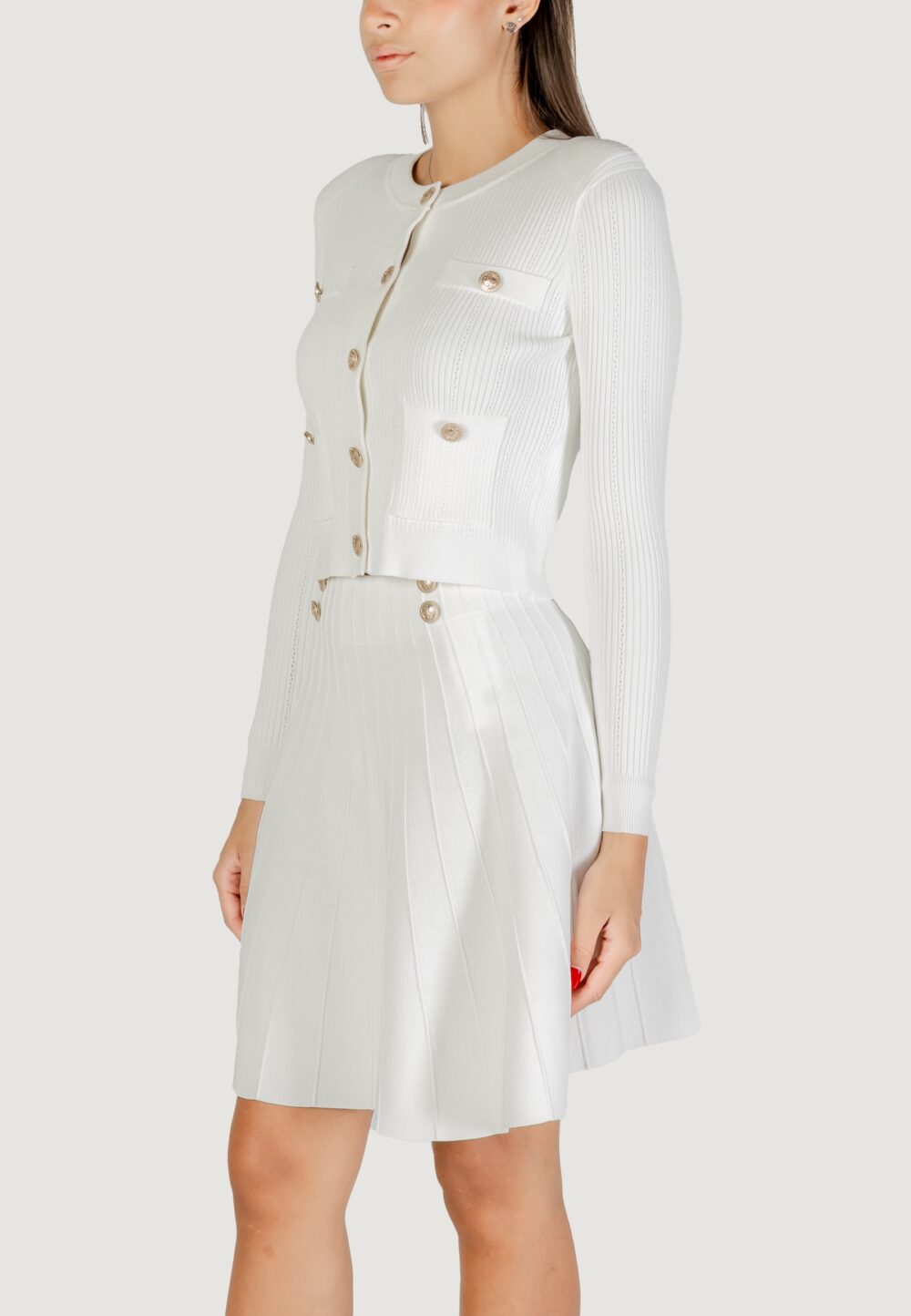 Cardigan Guess LS CN EMMIE CARDI SWTR Panna - Foto 4