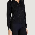 Cardigan Liu-Jo ECS MAGLIA ZIPPATA M/L Nero - Bianco - Foto 2