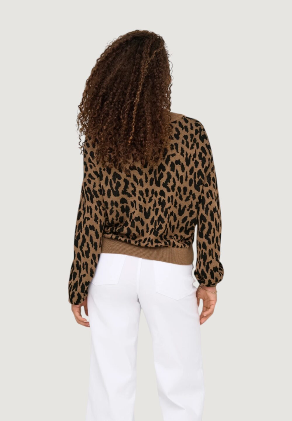 Cardigan Only ONLVIENNA LS JQ LEO CARDIGAN CC KNT Beige scuro - Foto 3