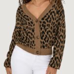 Cardigan Only ONLVIENNA LS JQ LEO CARDIGAN CC KNT Beige scuro - Foto 1
