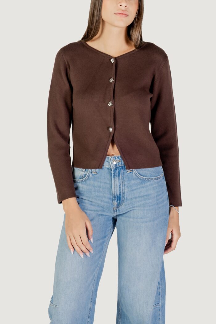 Cardigan Only Onlscarlett Ls Button Cardigan Knt Marrone Scuro – 15358976