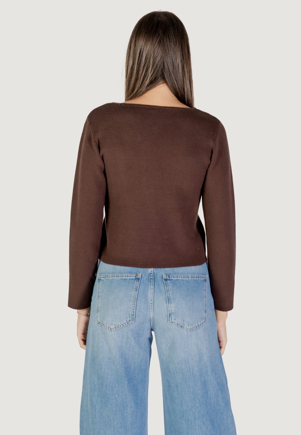 Cardigan Only Onlscarlett Ls Button Cardigan Knt Marrone Scuro - Foto 4