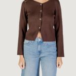 Cardigan Only Onlscarlett Ls Button Cardigan Knt Marrone Scuro - Foto 5