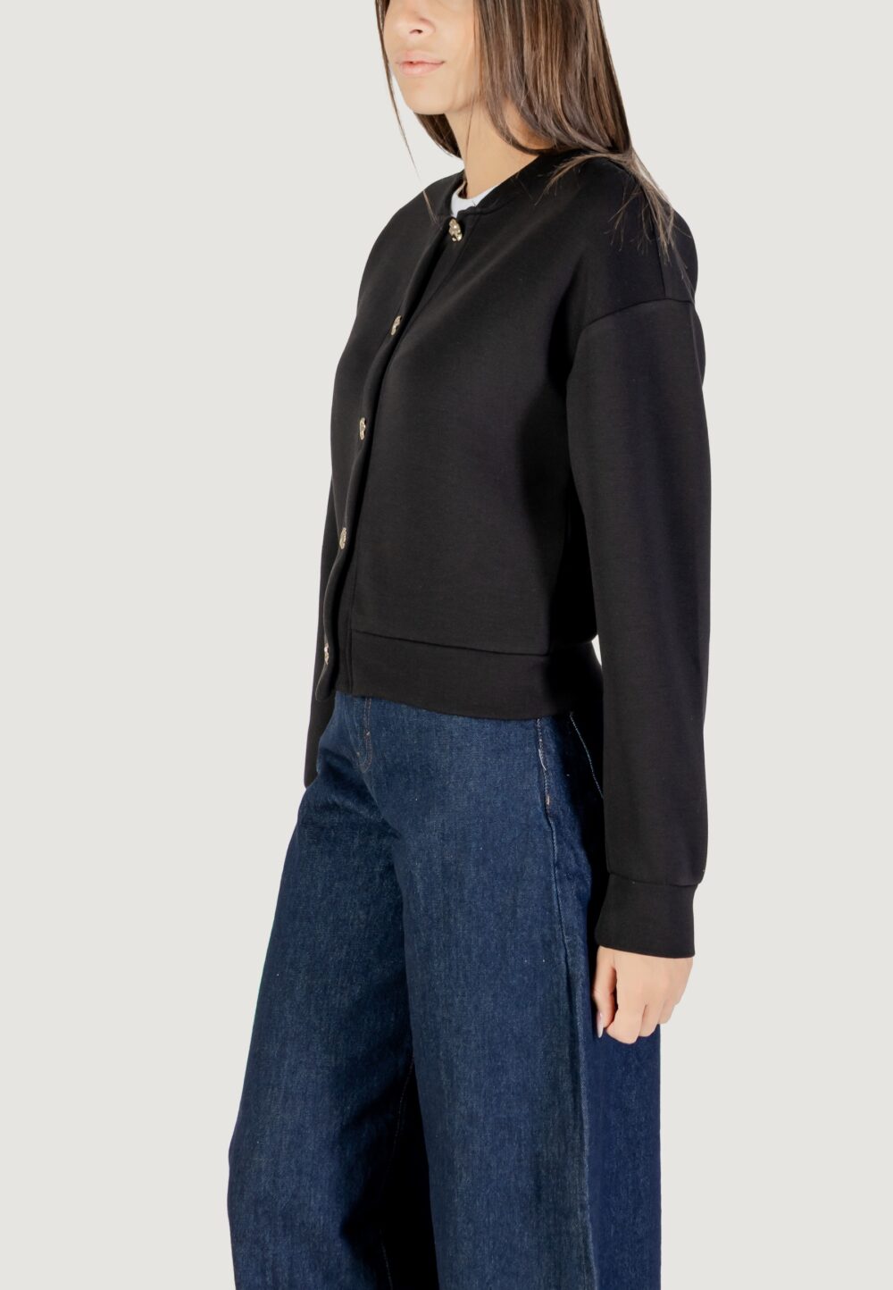 Cardigan Only Onlnaomi L/S Bomber Swt Nero - Foto 2