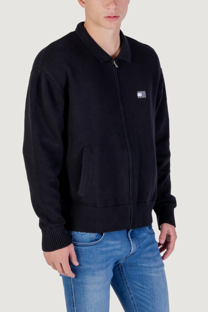 Cardigan Tommy Hilfiger TJM RLX TNL BADGE FZ Nero – DM0DM22106
