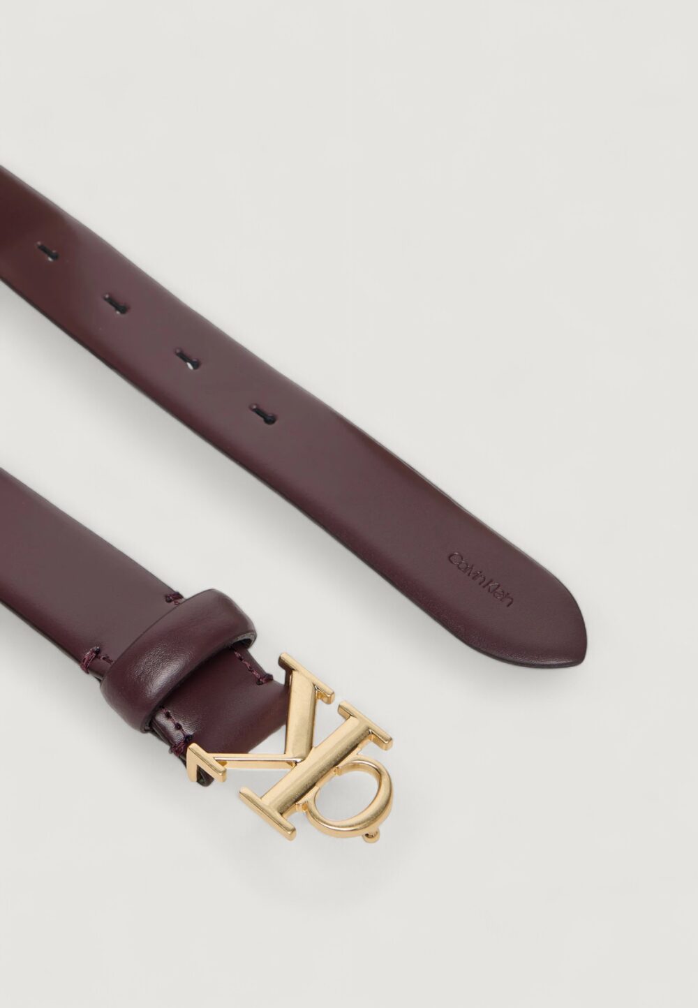 Cinta Calvin Klein CK BUCKLE 30MM FIXED BELT Marrone-Bordeaux - Foto 3