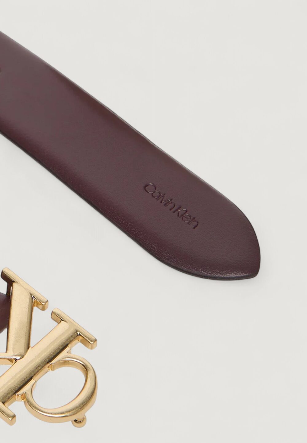 Cinta Calvin Klein CK BUCKLE 30MM FIXED BELT Marrone-Bordeaux - Foto 4