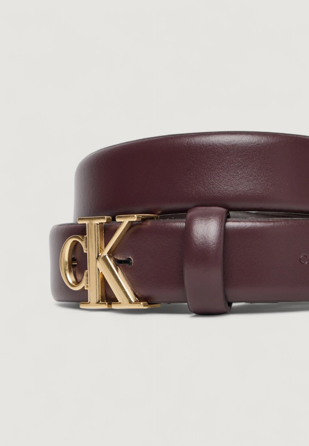 Cinta Calvin Klein CK BUCKLE 30MM FIXED BELT Marrone-Bordeaux - Foto 2