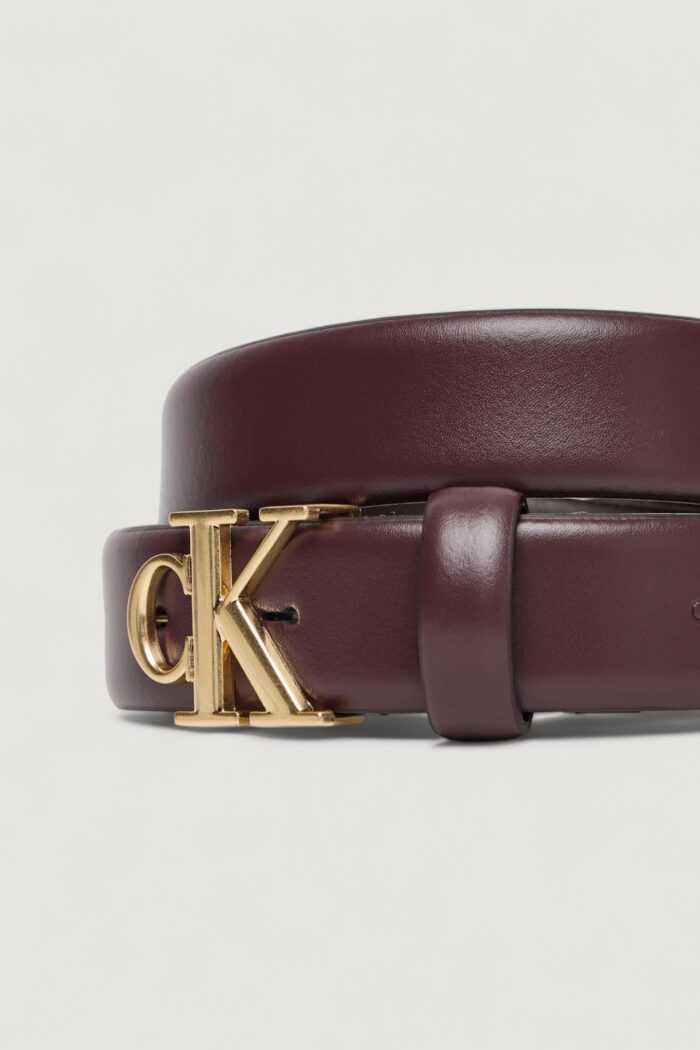 Cinta Calvin Klein CK BUCKLE 30MM FIXED BELT Marrone-Bordeaux – LV04F7054G