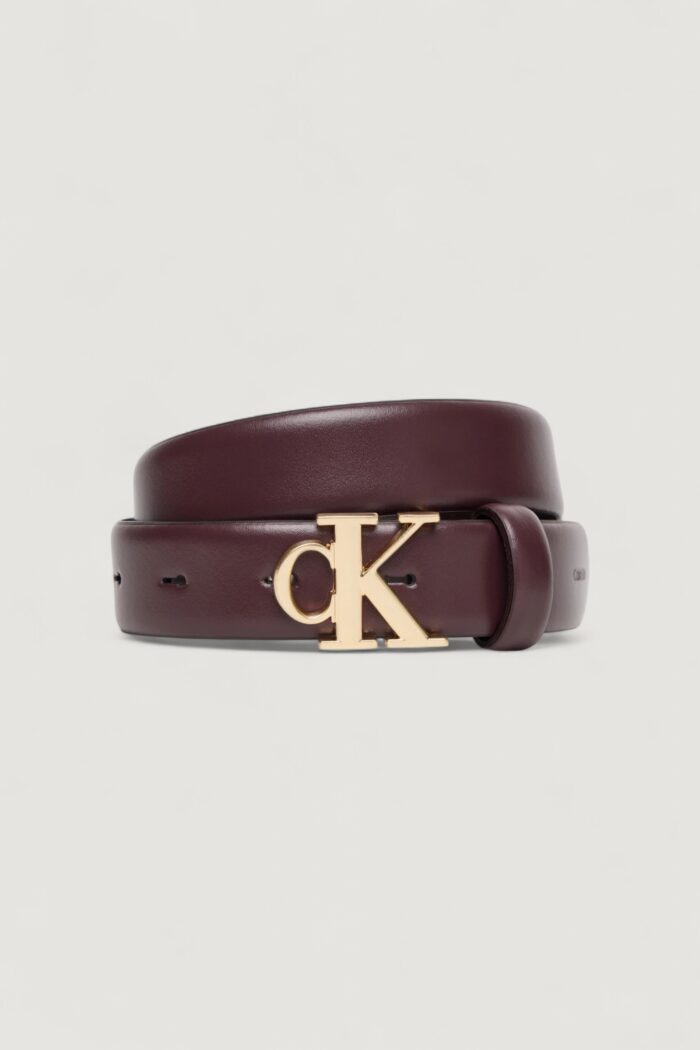 Cinta Calvin Klein CK BUCKLE 30MM FIXED BELT Marrone-Bordeaux – LV04F7054G