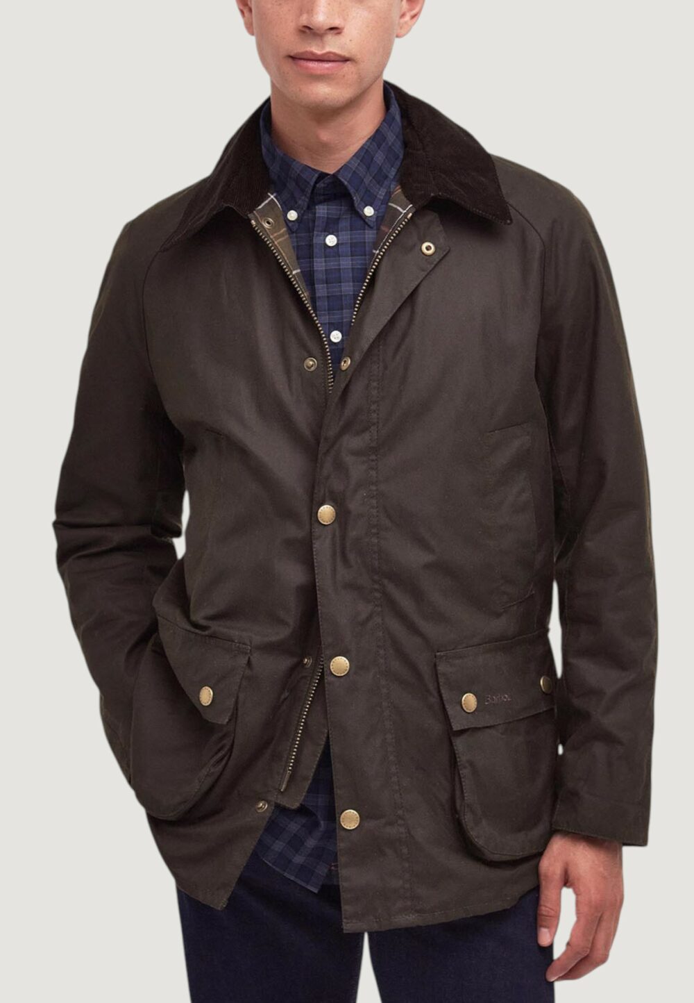 Barbour ASHBY WAX JACKET Marrone Scuro - Foto 1