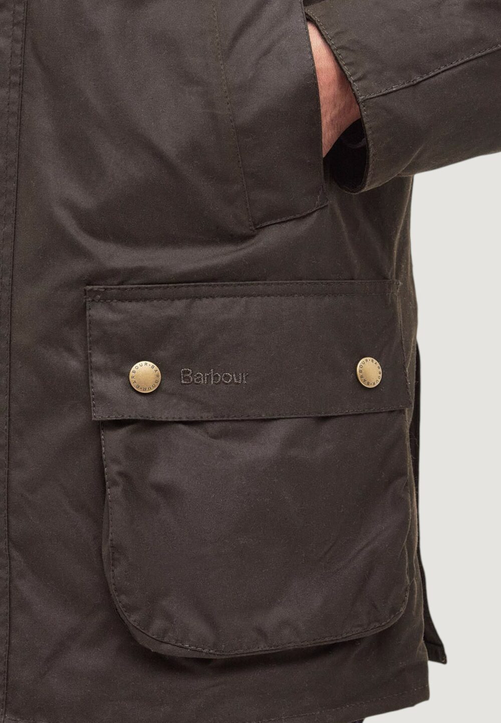 Barbour ASHBY WAX JACKET Marrone Scuro - Foto 4