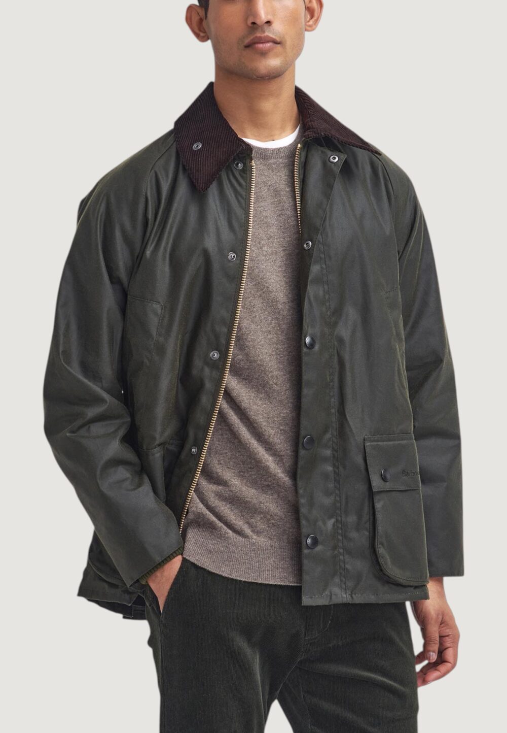 Giacchetto Barbour BEDALE WAX JACKET Verde Oliva - Foto 1